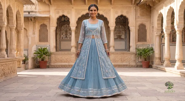 The_Chandni_Sheer_Silver_Gota_Lehenga_Set