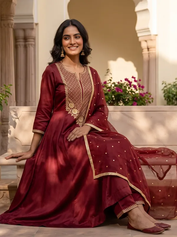 The_Amer_Solid_Satin_Anarkali_Suit