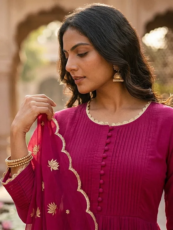 The_Lotus_Magenta_Anarkali_Suit_Set