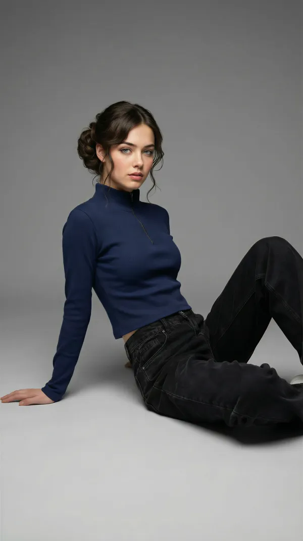 Women_High-Neck_Ribbed_Top