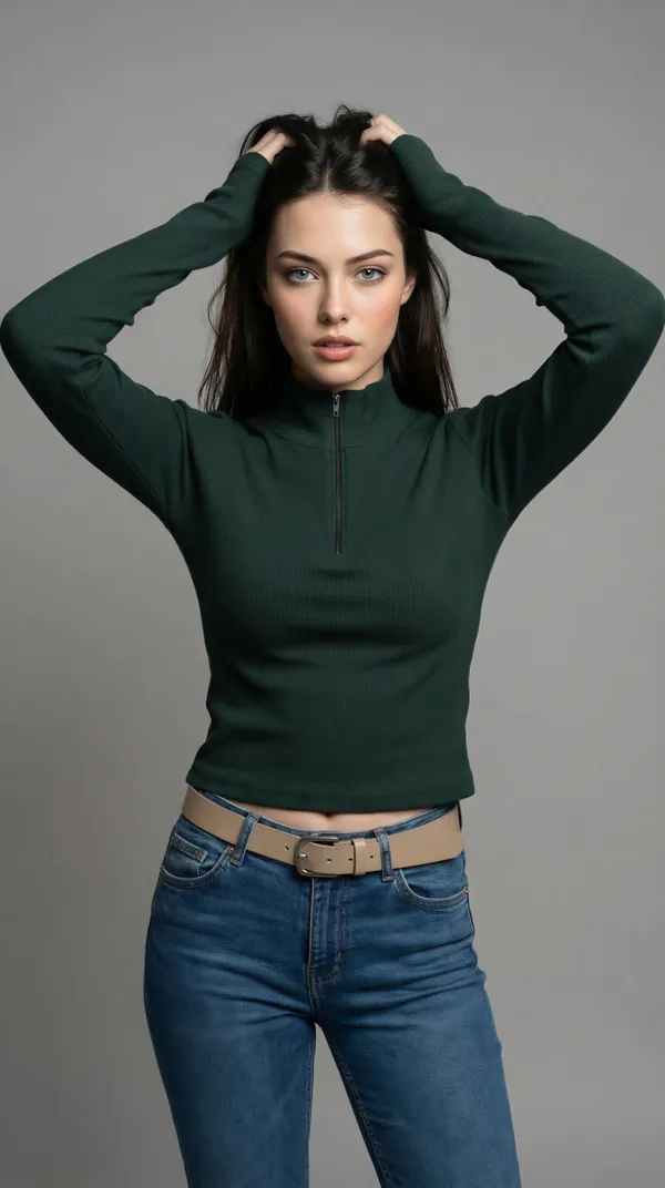 Women_High-Neck_Ribbed_Top