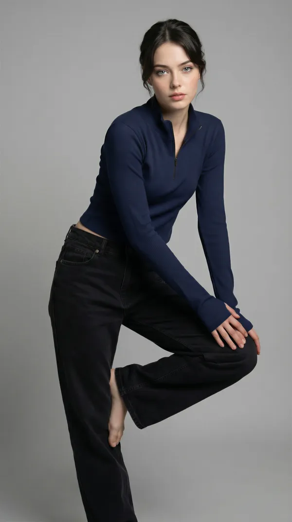 Women_High-Neck_Ribbed_Top