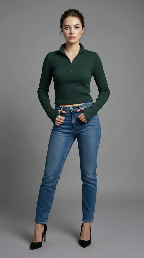 Women_High-Neck_Ribbed_Top