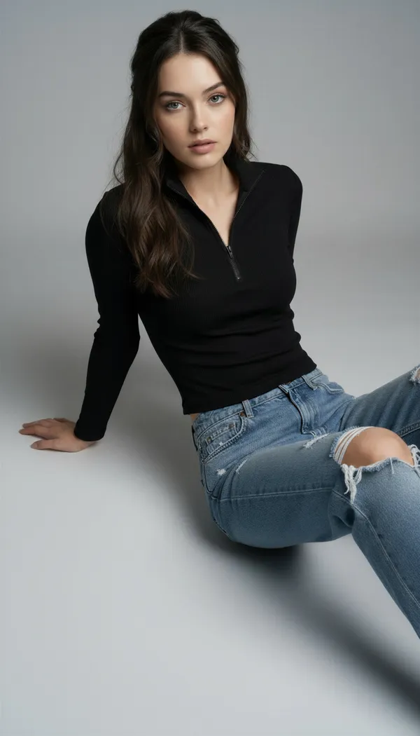 Women_High-Neck_Ribbed_Top