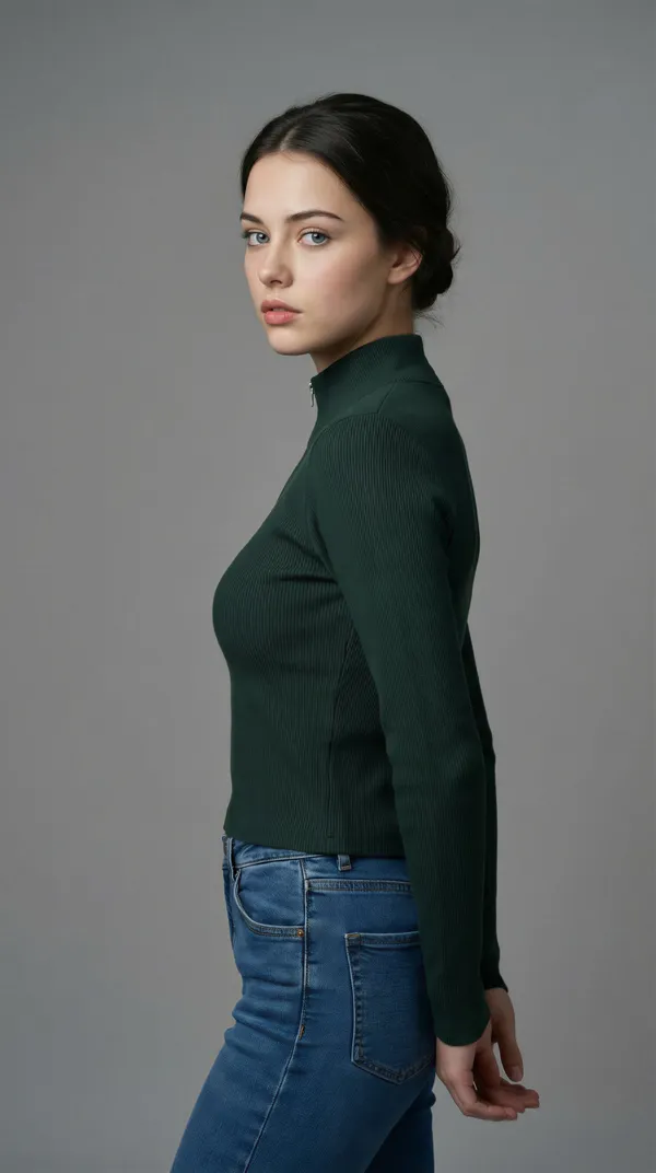 Women_High-Neck_Ribbed_Top