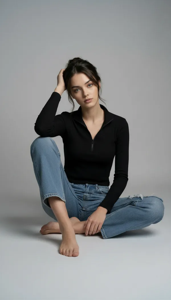 Women_High-Neck_Ribbed_Top