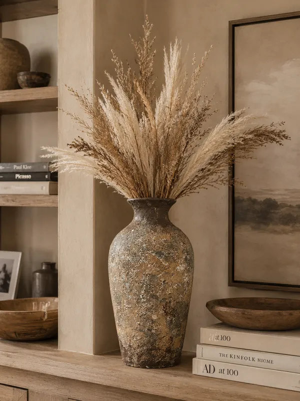 Hand-Painted_Terracotta_Rustic_Brown_Textured_Decorative_Vase