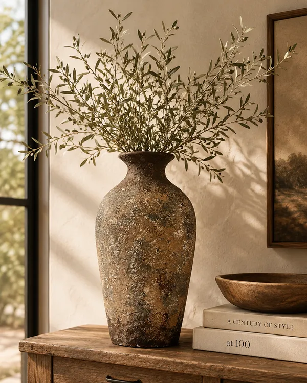 Hand-Painted_Terracotta_Rustic_Brown_Textured_Decorative_Vase