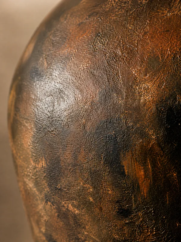 Hand-Painted_Terracotta_Rustic_Brown_Textured_Bottle_Neck_Decorative_Vase