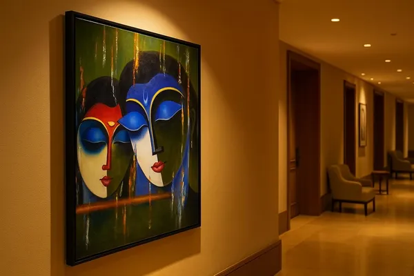Zorvia_Radha_Krishna_Abstract_Hand-Painted_Acrylic_Canvas_Wall_Art