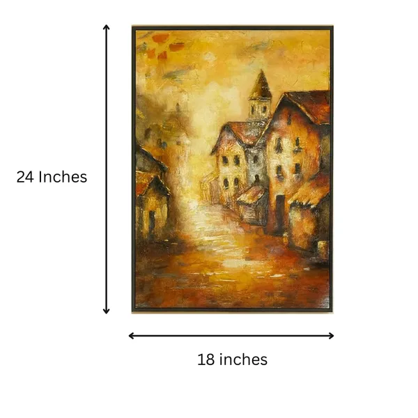 European_Village_Landscape_Hand-Painted_Canvas_Wall_Painting