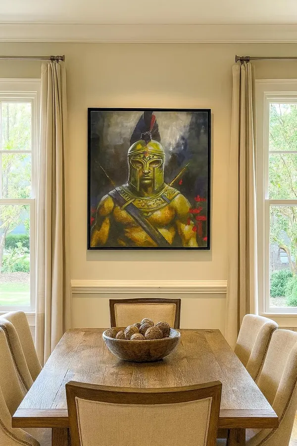 Zorvia_Spartan_Warrior_Gold_Helmet_Hand-Painted_Acrylic_Canvas_Art