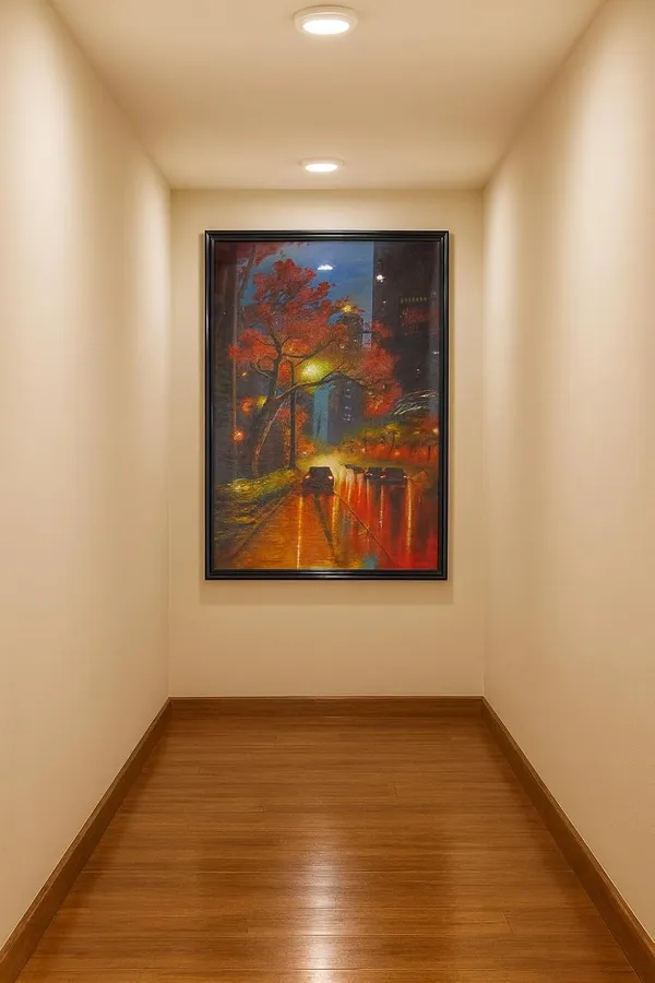 Zorvia_Autumn_City_Street_Scene_Hand-Painted_Acrylic_Canvas_Wall_Art