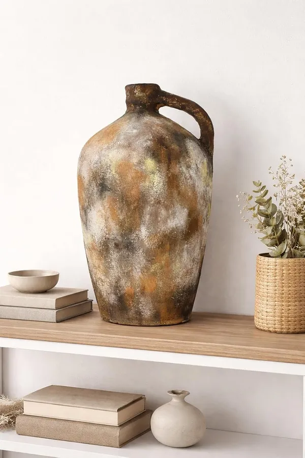 Hand-Painted_Terracotta_Rustic_Natural_Earth_Tone_Jug_Decorative_Vase_With_Handle
