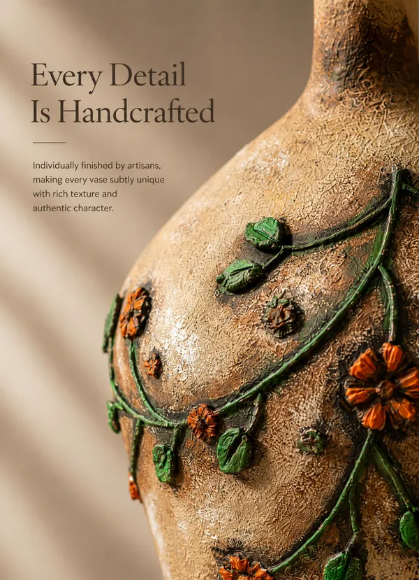 Hand-Painted_Terracotta_Bohemian_Floral_Vine_Antique_Decorative_Vase