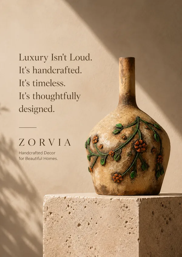 Hand-Painted_Terracotta_Bohemian_Floral_Vine_Antique_Decorative_Vase