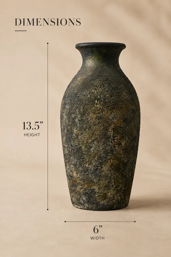 Hand-Painted_Terracotta_Rustic_Grey_Textured_Floor_Decorative_Vase