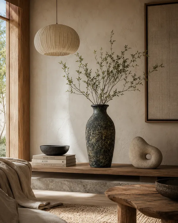 Hand-Painted_Terracotta_Rustic_Grey_Textured_Floor_Decorative_Vase