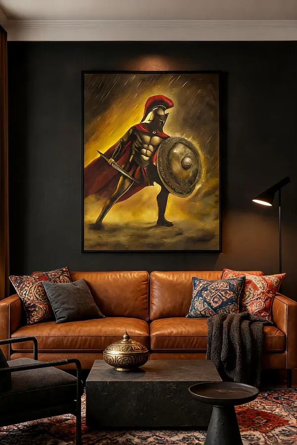 Zorvia_Spartan_Warrior_Hand-Painted_Acrylic_Canvas_Wall_Art