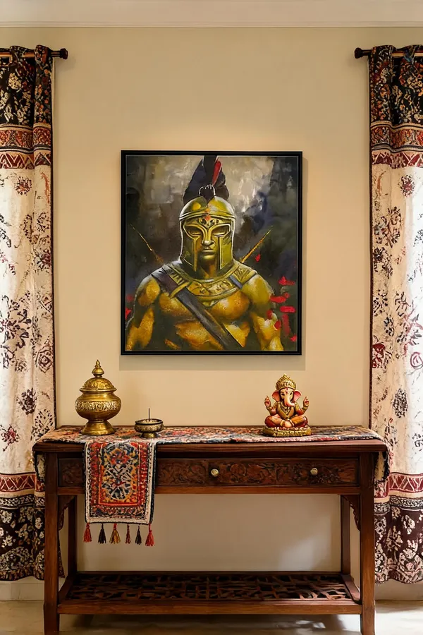 Zorvia_Spartan_Warrior_Gold_Helmet_Hand-Painted_Acrylic_Canvas_Art