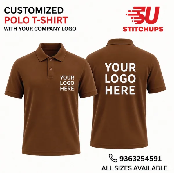 Brown_Customizable_Polo_T-Shirt_for_Men