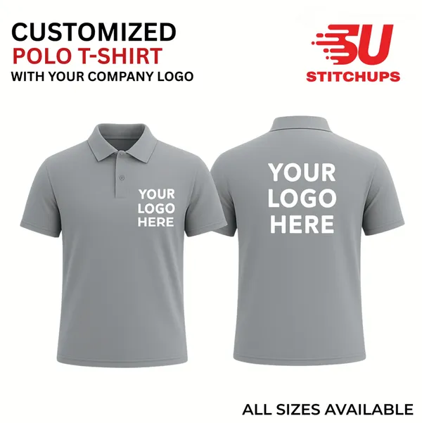 Grey_Polo_T-Shirt_With_Custom_Logo_for_Men