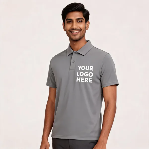 Grey_Polyester_Regular_Fit_Polo_T-Shirt_For_Unisex