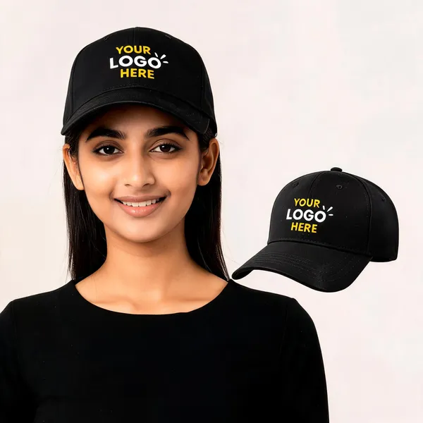 Black_Polyester_Adjustable_Baseball_Cap_For_Unisex_-_Pack_of_2