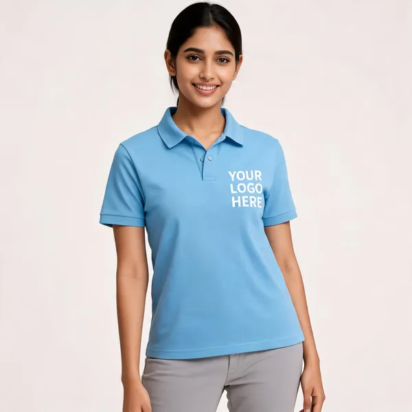 Light_Blue_Polyester_Regular_Fit_Polo_T-Shirt_For_Unisex