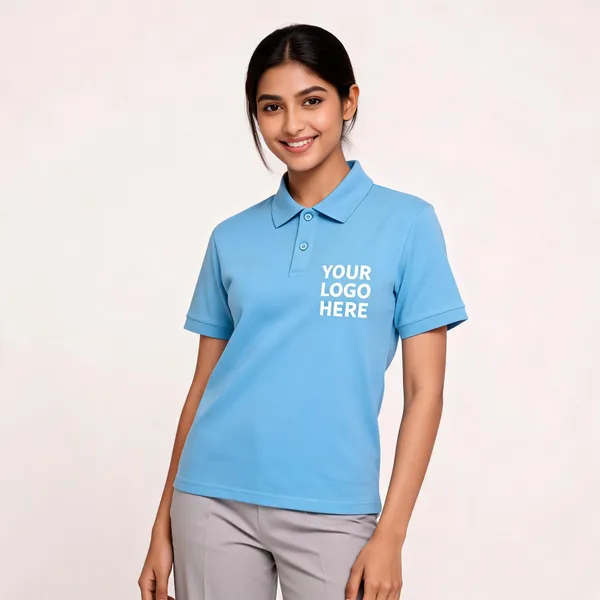 Light_Blue_Polyester_Regular_Fit_Polo_T-Shirt_For_Unisex
