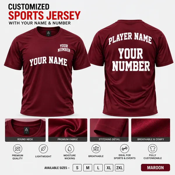 Maroon_Customizable_Sports_Jersey_for_Men_And_Women