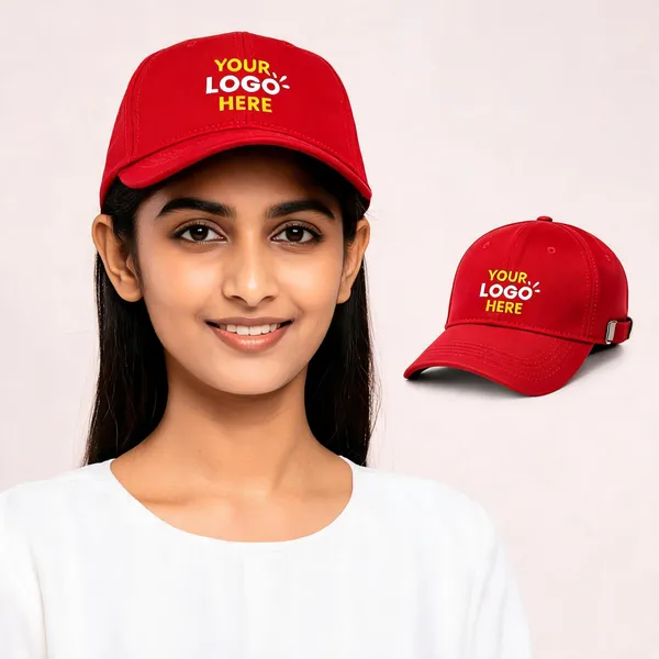 Red_Polyester_Adjustable_Printed_Baseball_Cap_For_Unisex_-_Pack_of_2