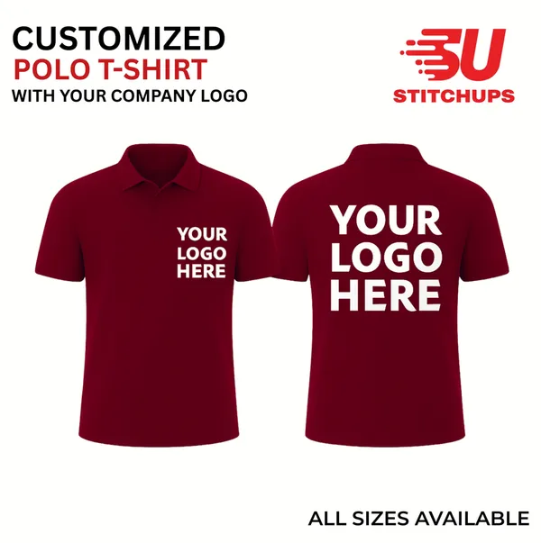 Maroon_Customized_Polo_T_Shirt_for_Teams