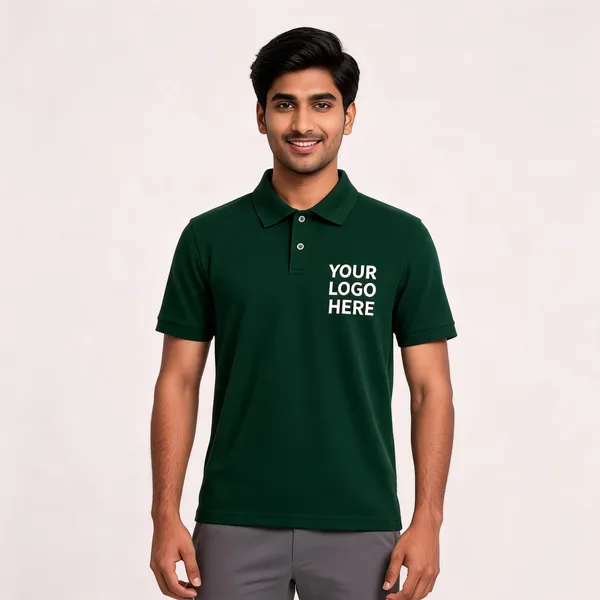Green_Polyester_Regular_Fit_Polo_T-Shirt_For_Unisex