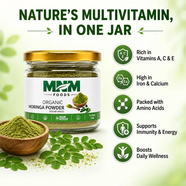 MNM_FOODS_Moringa_Powder_(Sahjan_Powder)_(Moringa_oleifera)_100%_Pure_Solar_Dried_|_Rich_in_Plant_Protein,_Iron,_Calcium_&_Natural_Antioxidants_|_Supports_Daily_Wellness,_Immunity_&_Healthy_Digestion_|_Zero_Additives_|_Premium_Airtight_PET_Jar