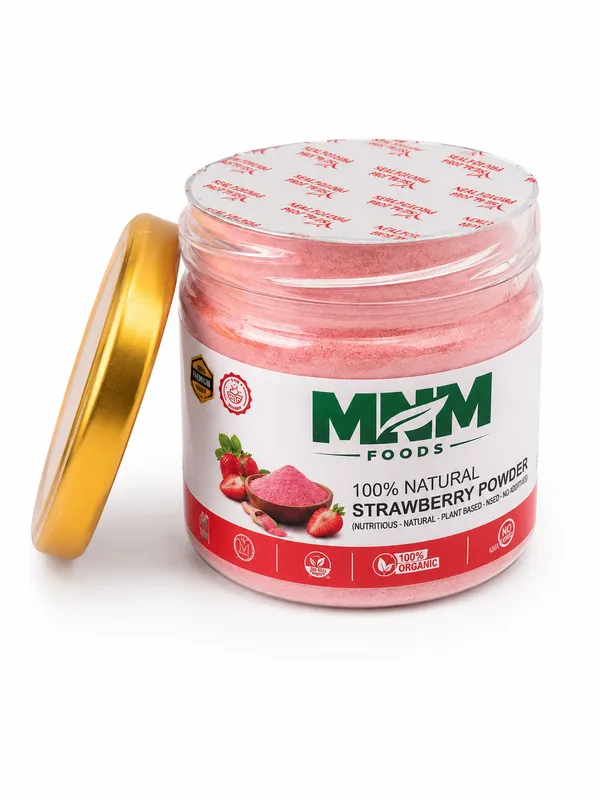 Mnm_Foods_Strawberry_Powder_100%_Pure_Solar_Dried_|_Rich_In_Vitamin_C_&_Natural_Antioxidants_|_Supports_Healthy_Skin,_Immunity_&_Daily_Wellness_|_Zero_Additives_|_Premium_Airtight_Pet_Jar_|_100G
