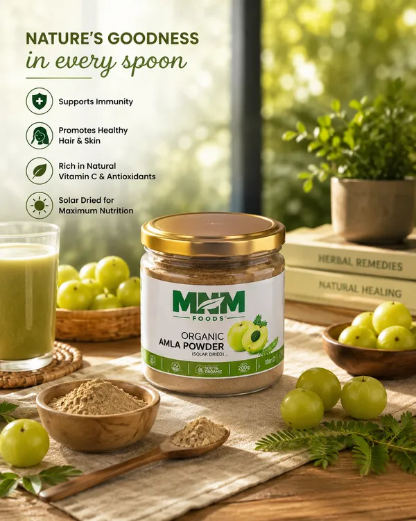 Mnm_Foods_Amla_Powder_(Indian_Gooseberry_Powder)_100%_Pure_Solar_Dried_|_Rich_In_Natural_Vitamin_C_&_Antioxidants_|_Supports_Immunity,_Healthy_Hair,_Skin_&_Daily_Wellness_|_Zero_Additives_|_Premium_Airtight_Pet_Jar_|_100G
