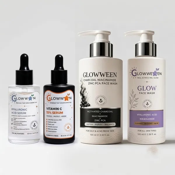 Glowween_Charcoal_Niacinamide_Zinc_Pca_Face_Wash_And_Vitamin_C_Hyaluronic_Acid_Brightening_Skincare_Kit