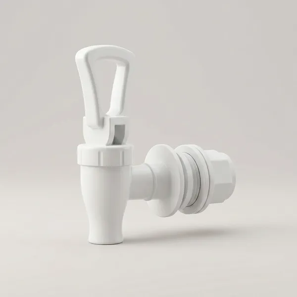 White_Plastic_Water_Dispenser_Tap_Faucet