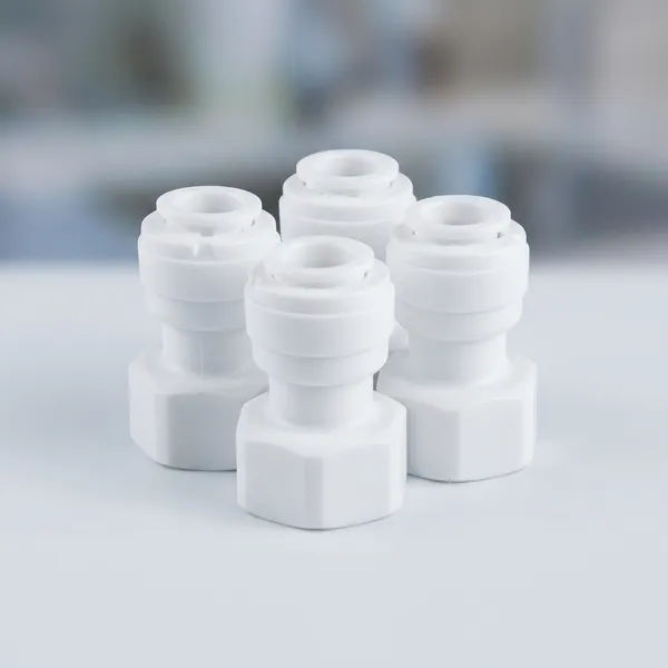 White_Plastic_Push-Fit_Quick_Connector_Fittings_Pack_Of_10_-_Pack_of_3