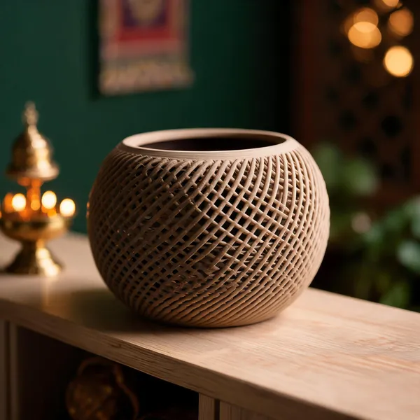 Pla_Pro_And_Earthy_Brown_Planter_&_Vase