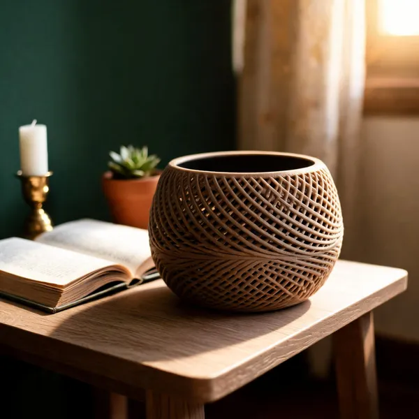 Pla_Pro_And_Earthy_Brown_Planter_&_Vase