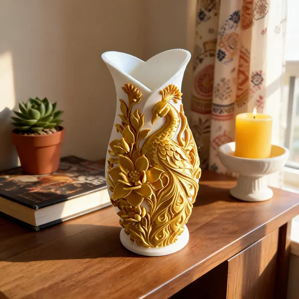 Pla_Pro_And_Luxe_White_Gold_Decorative_Vase