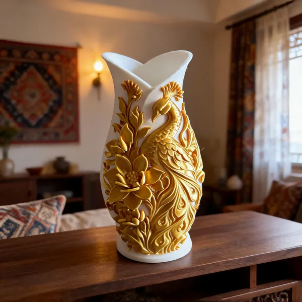 Pla_Pro_And_Luxe_White_Gold_Decorative_Vase