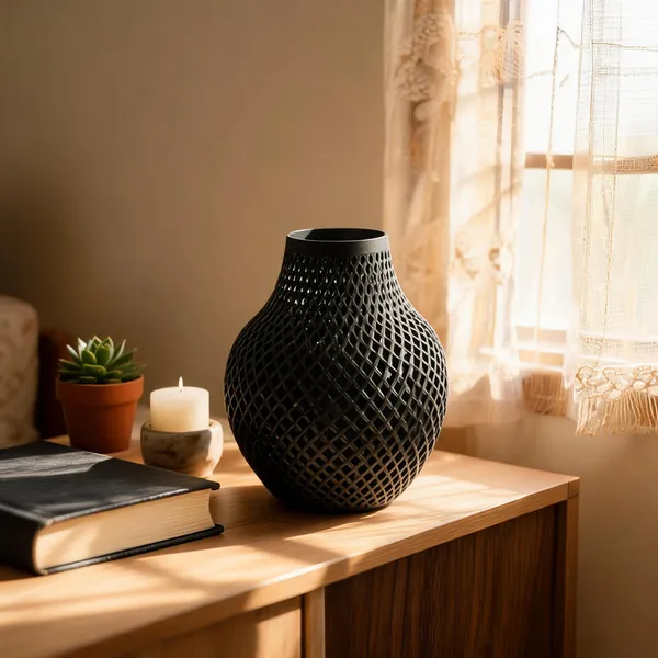 Pla_Pro_And_Contemporary_Black_Decorative_Vase