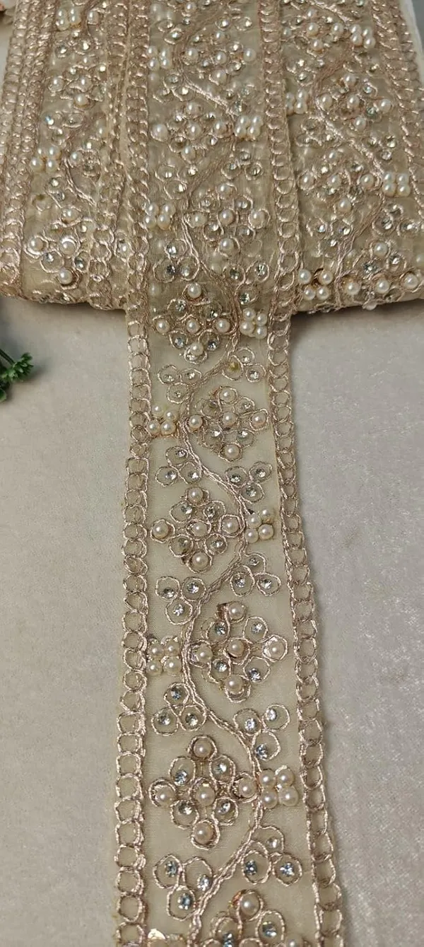 Golden_Lace_&_Thread_Premium_Lehenga_Lace_Border_2_Inch_|_Heavy_Pearl_Stone_Embroidery_Gold_Zari_Lace_Trim_|_Soft_Lightweight_Wedding_Lace_for_Bridal_Lehenga_Dupatta_Saree_Blouse_Gown_Dress_Decoration