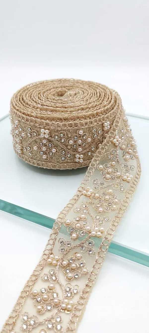Golden_Lace_&_Thread_Premium_Lehenga_Lace_Border_2_Inch_|_Heavy_Pearl_Stone_Embroidery_Gold_Zari_Lace_Trim_|_Soft_Lightweight_Wedding_Lace_for_Bridal_Lehenga_Dupatta_Saree_Blouse_Gown_Dress_Decoration