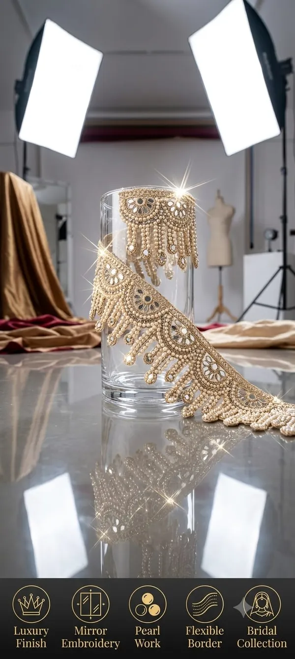 Ultra_Lightweight_Premium_Heavy_Lace_Border_for__Women_|_Fancy_Floral_pulse_mirror_stone_work_desighn_Embroidery_One_Side__Lace_Trim_|_Bridal_Saree_Lehenga_Dupatta_Blouse__Dress_Decorative_Border_|__pal_mate_shade_pack_of_4.25_MTR