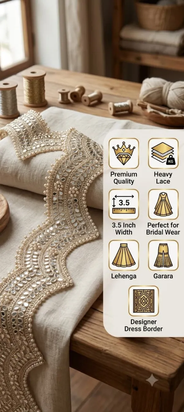 Ultra_Lightweight_Premium_Heavy_Lace_Border_for__Women_|_Fancy_Floral_pulse_mirror_work_Embroidery_One_Side__Lace_Trim_|_Bridal_Saree_Lehenga_Dupatta_Blouse__Dress_Decorative_Border_|__copper_gold_shade_,_pack_of_9_mtr