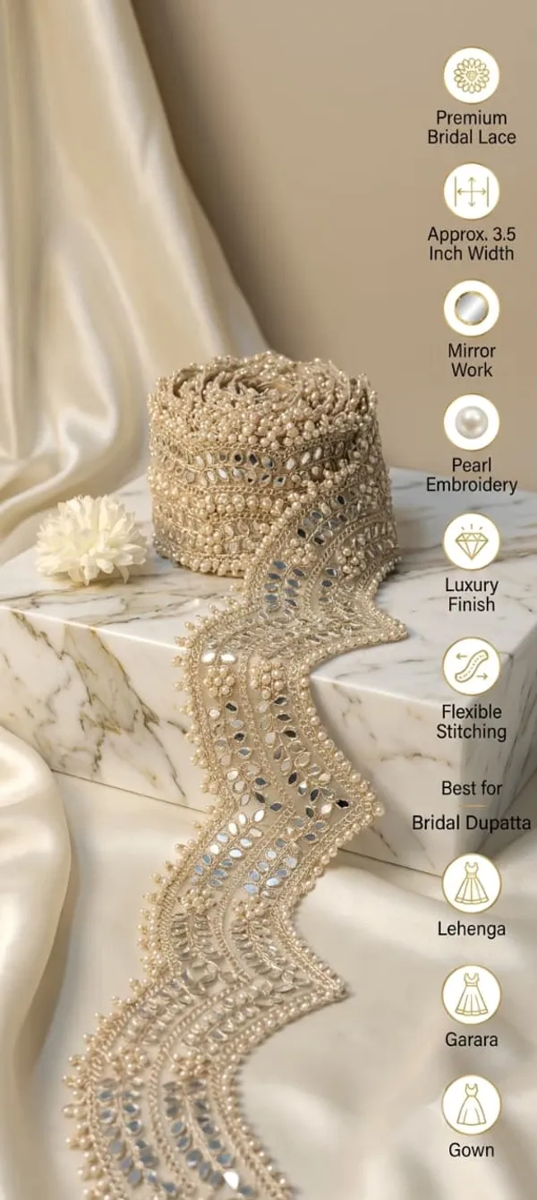 Ultra_Lightweight_Premium_Heavy_Lace_Border_for__Women_|_Fancy_Floral_pulse_mirror_work_Embroidery_One_Side__Lace_Trim_|_Bridal_Saree_Lehenga_Dupatta_Blouse__Dress_Decorative_Border_|__copper_gold_shade_,_pack_of_9_mtr